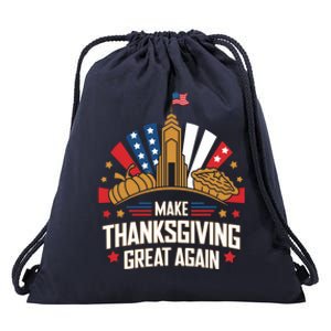 Make Thanksgiving Great Again Trump Turkey Funny Gift Drawstring Bag