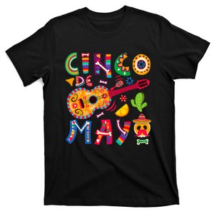 Mexican Taco Guitar Fiesta Cinco De Mayo 5 De Mayo Mexican Fiesta T-Shirt