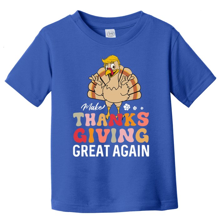 Make Thanksgiving Great Again Trump Turkey Gift Toddler T-Shirt