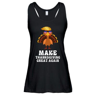 Make Thanksgiving Great Again Trump Holiday Turkey 2024 Ladies Essential Flowy Tank