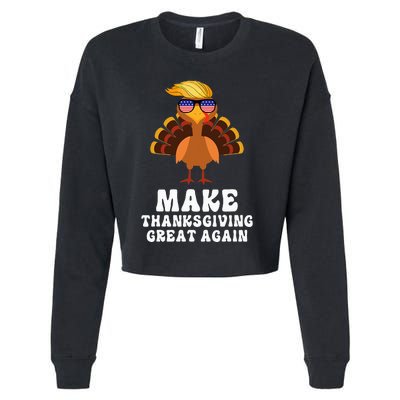 Make Thanksgiving Great Again Trump Holiday Turkey 2024 Cropped Pullover Crew