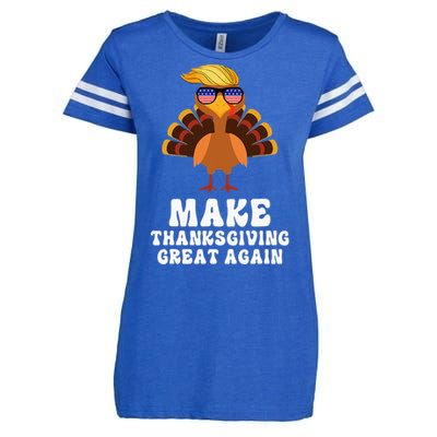 Make Thanksgiving Great Again Trump Holiday Turkey 2024 Enza Ladies Jersey Football T-Shirt