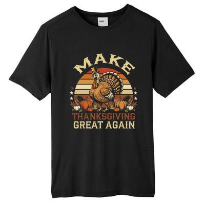 Make Thanksgiving Great Again Dabbing Turkey Trump American Tall Fusion ChromaSoft Performance T-Shirt