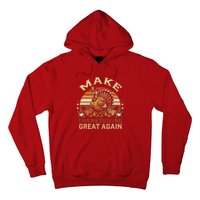 Make Thanksgiving Great Again Dabbing Turkey Trump American Hoodie