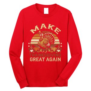 Make Thanksgiving Great Again Dabbing Turkey Trump American Long Sleeve Shirt