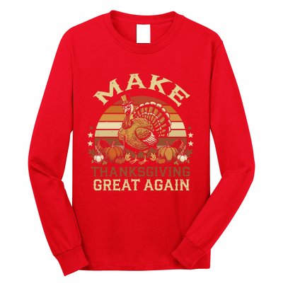 Make Thanksgiving Great Again Dabbing Turkey Trump American Long Sleeve Shirt