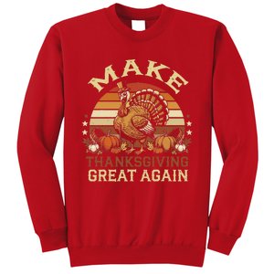 Make Thanksgiving Great Again Dabbing Turkey Trump American Sweatshirt