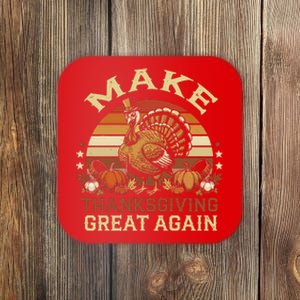 Make Thanksgiving Great Again Dabbing Turkey Trump American Coaster