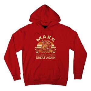 Make Thanksgiving Great Again Dabbing Turkey Trump American Tall Hoodie