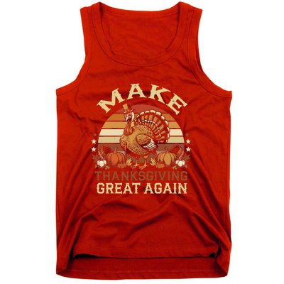 Make Thanksgiving Great Again Dabbing Turkey Trump American Tank Top