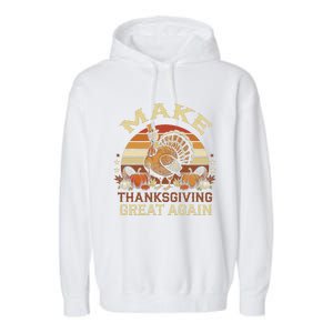 Make Thanksgiving Great Again Dabbing Turkey Trump American Garment-Dyed Fleece Hoodie