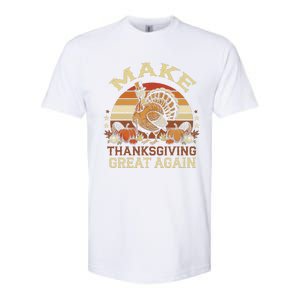 Make Thanksgiving Great Again Dabbing Turkey Trump American Softstyle CVC T-Shirt