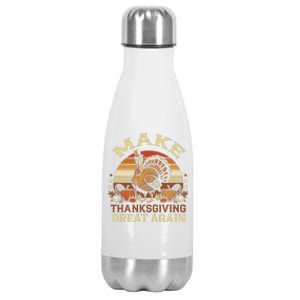 Make Thanksgiving Great Again Dabbing Turkey Trump American Stainless Steel Insulated Water Bottle