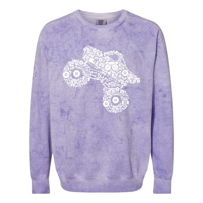 Monster Truck Girls Women Gift Colorblast Crewneck Sweatshirt