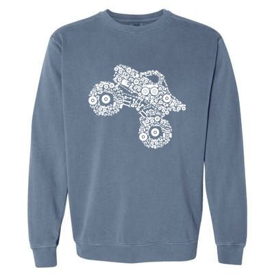 Monster Truck Girls Women Gift Garment-Dyed Sweatshirt