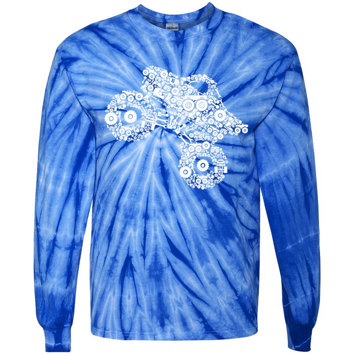 Monster Truck Girls Women Gift Tie-Dye Long Sleeve Shirt