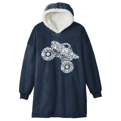 Monster Truck Girls Women Gift Hooded Wearable Blanket