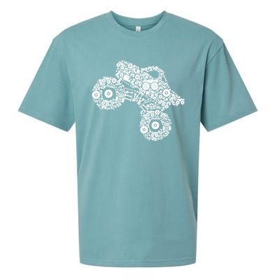 Monster Truck Girls Women Gift Sueded Cloud Jersey T-Shirt