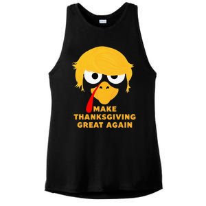 Make Thanksgivings Great Again Trump Turkey 2024 Ladies PosiCharge Tri-Blend Wicking Tank