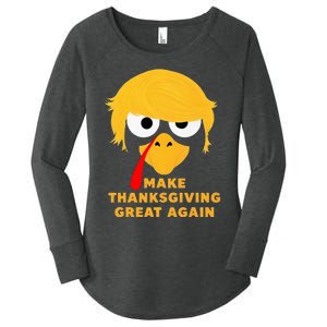 Make Thanksgivings Great Again Trump Turkey 2024 Women's Perfect Tri Tunic Long Sleeve Shirt