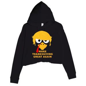 Make Thanksgivings Great Again Trump Turkey 2024 Crop Fleece Hoodie