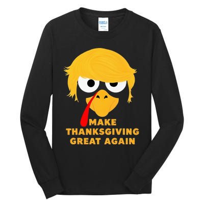 Make Thanksgivings Great Again Trump Turkey 2024 Tall Long Sleeve T-Shirt