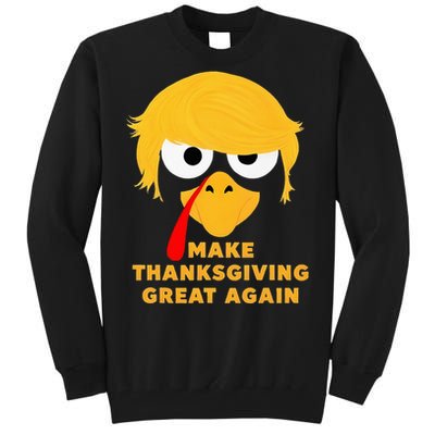 Make Thanksgivings Great Again Trump Turkey 2024 Tall Sweatshirt