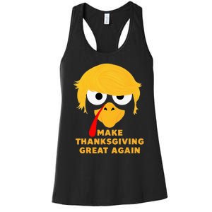 Make Thanksgivings Great Again Trump Turkey 2024 Women's Racerback Tank