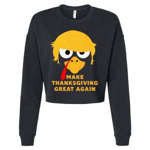 Make Thanksgivings Great Again Trump Turkey 2024 Cropped Pullover Crew