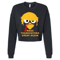 Make Thanksgivings Great Again Trump Turkey 2024 Cropped Pullover Crew