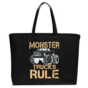 Monster Truck Gift Cotton Canvas Jumbo Tote