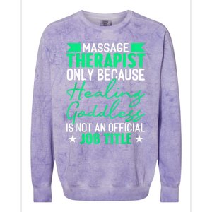 Massage Therapist Gag For Muscle Whisperer Therapy Masseuse Colorblast Crewneck Sweatshirt