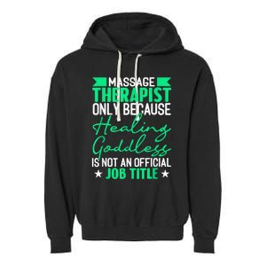 Massage Therapist Gag For Muscle Whisperer Therapy Masseuse Garment-Dyed Fleece Hoodie