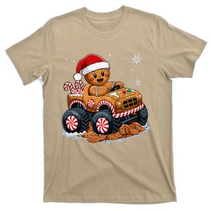 Monster Truck Gingerbread Man Funny Christmas Baking Cookies T-Shirt