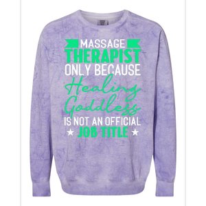 Massage Therapist Gag For Muscle Whisperer Therapy Masseuse Colorblast Crewneck Sweatshirt