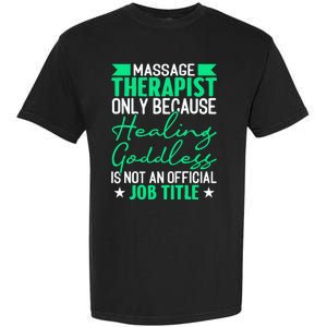 Massage Therapist Gag For Muscle Whisperer Therapy Masseuse Garment-Dyed Heavyweight T-Shirt