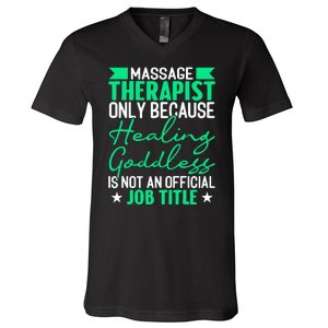 Massage Therapist Gag For Muscle Whisperer Therapy Masseuse V-Neck T-Shirt