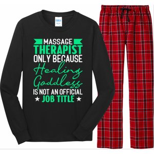 Massage Therapist Gag For Muscle Whisperer Therapy Masseuse Long Sleeve Pajama Set