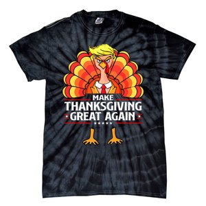 Make Thanksgiving Great Again Funny Turkey Day Tie-Dye T-Shirt