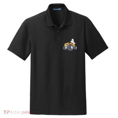 Monster Truck Ghost Halloween Spooky Pumpkin Halloween Fan Gift Dry Zone Grid Polo