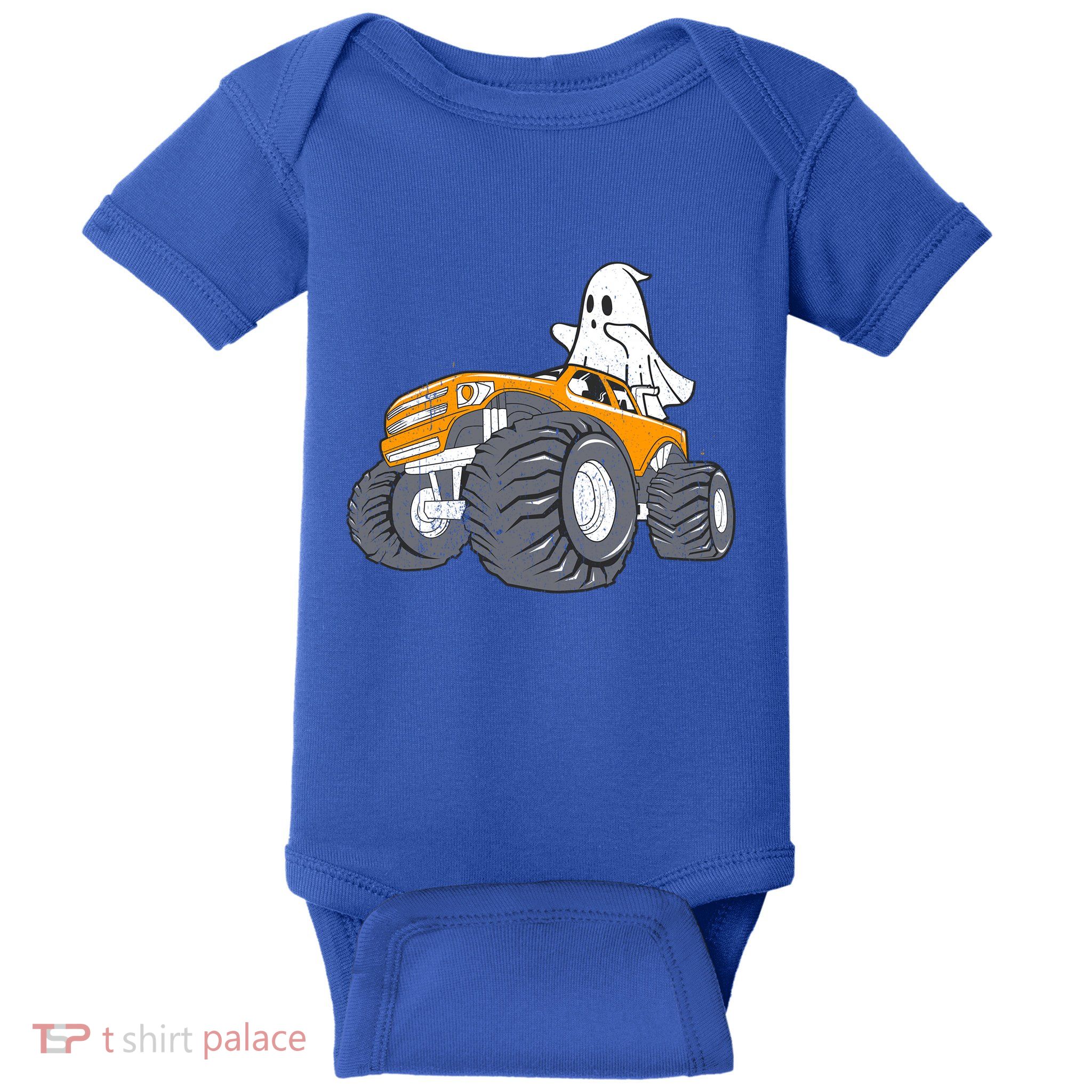 Monster Truck Ghost Halloween Spooky Pumpkin Halloween Fan Gift Baby Bodysuit
