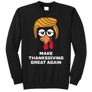 Make Thanksgiving Great Again Funny Turkey Face Sweatshirt