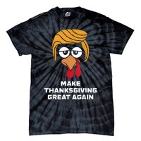 Make Thanksgiving Great Again Funny Turkey Face Tie-Dye T-Shirt