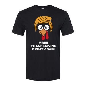 Make Thanksgiving Great Again Funny Turkey Face Softstyle CVC T-Shirt