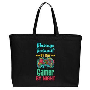 Massage Therapist Gaming Lover Funny Novelty Cotton Canvas Jumbo Tote