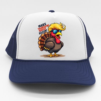 Make Thanksgiving Great Again Trump Turkey Usa Funny Gifts Trucker Hat