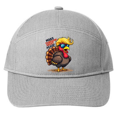 Make Thanksgiving Great Again Trump Turkey Usa Funny Gifts 7-Panel Snapback Hat