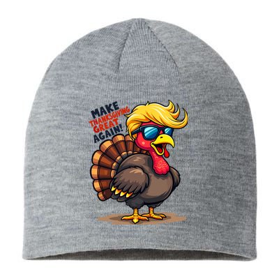 Make Thanksgiving Great Again Trump Turkey Usa Funny Gifts Sustainable Beanie