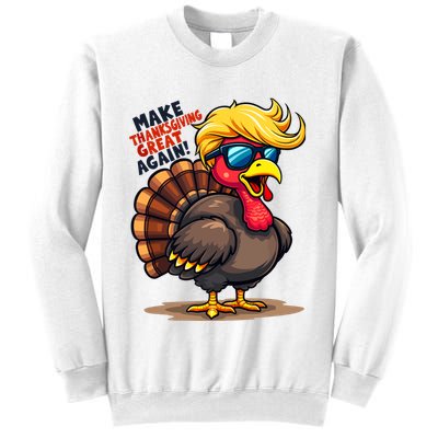 Make Thanksgiving Great Again Trump Turkey Usa Funny Gifts Sweatshirt