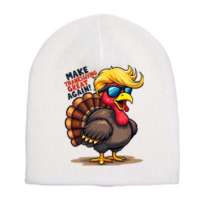 Make Thanksgiving Great Again Trump Turkey Usa Funny Gifts Short Acrylic Beanie